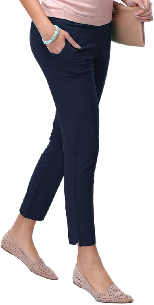 women's Kurti pants with one-side pocket Navy-Blue