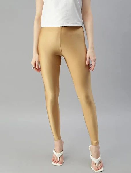 stylish shimmer ankle-fit leggings with shimmer dupatta