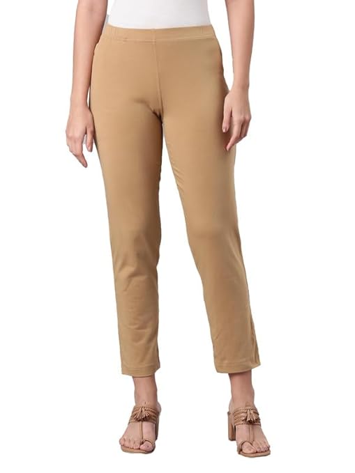 women's Kurti pants with one-side pocket beige