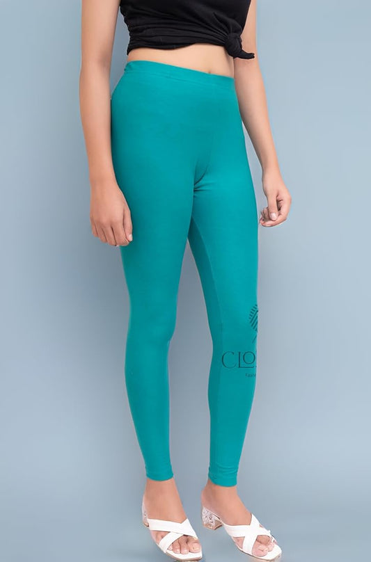 women's ankle-fit leggings peacock Blue