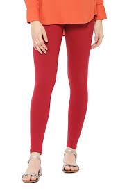 women's ankle-fit leggings red