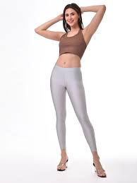 silver shimmer Ankle-fit leggings pack of 1